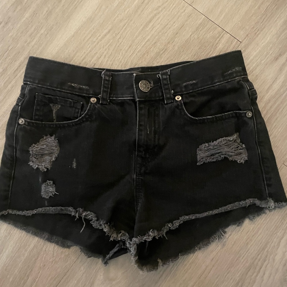 Express black jean shorts